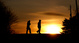 au soleil couchant