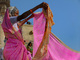 Schage du sari sur le ghat