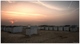 Coucher de soleil sur les cabines